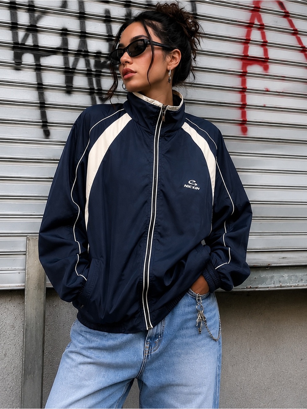Cool Y2K Style Nicxin Track Jacket